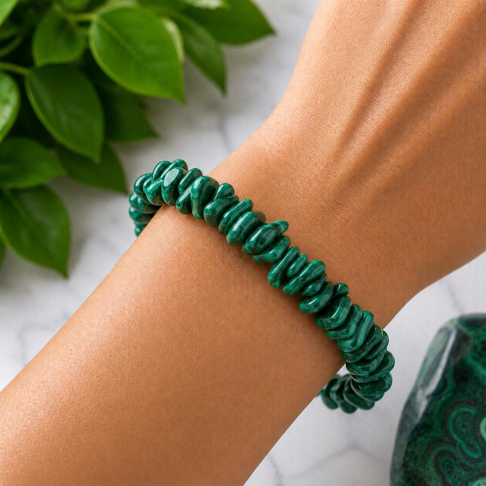 Malachite Chip Bracelet
